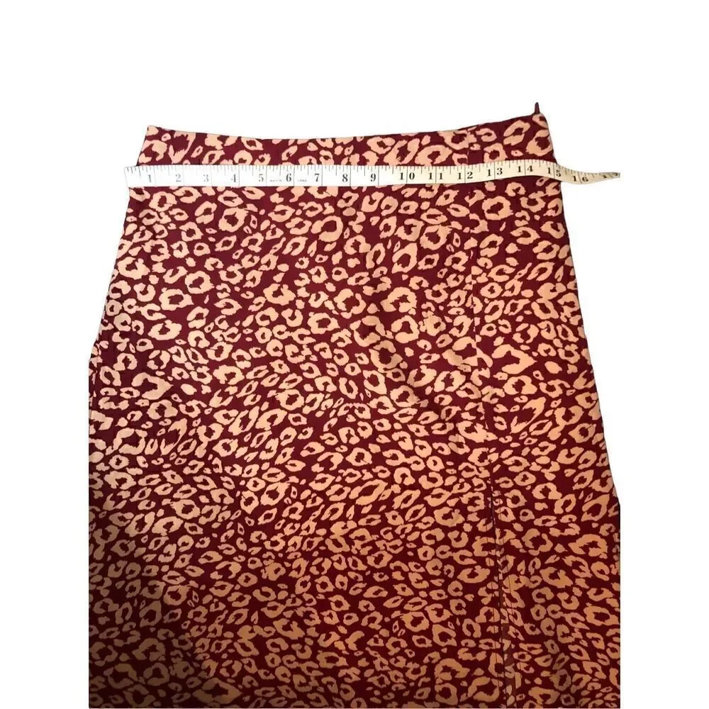 SHEIN Vacay animal print cheetah  Print Split Thigh Skirt